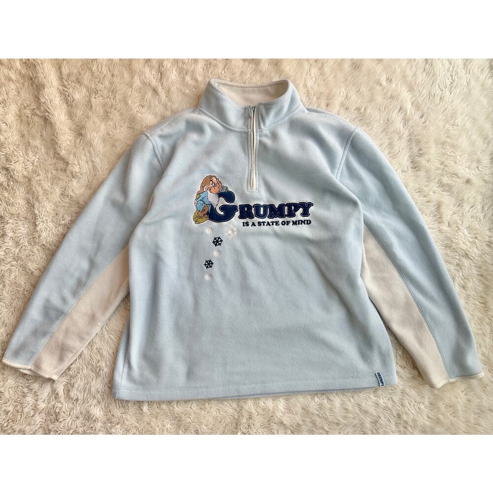 Y2K Grumpy is a State of Mind Half Zip Fleece